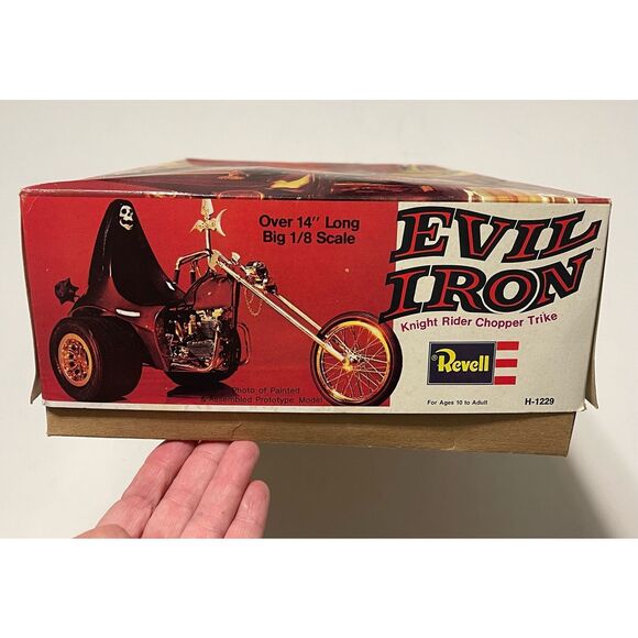 Vintage Revell Model Kit - 1972 Evil Iron - Partially Assembled w/ Original Box - Picture 3 of 6
